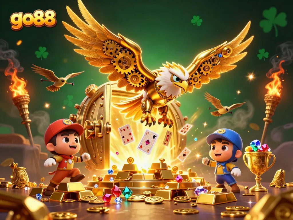 Trải nghiệm GO88 đầy sắc màu trong thế giới casino trực tuyến với đại bàng vàng