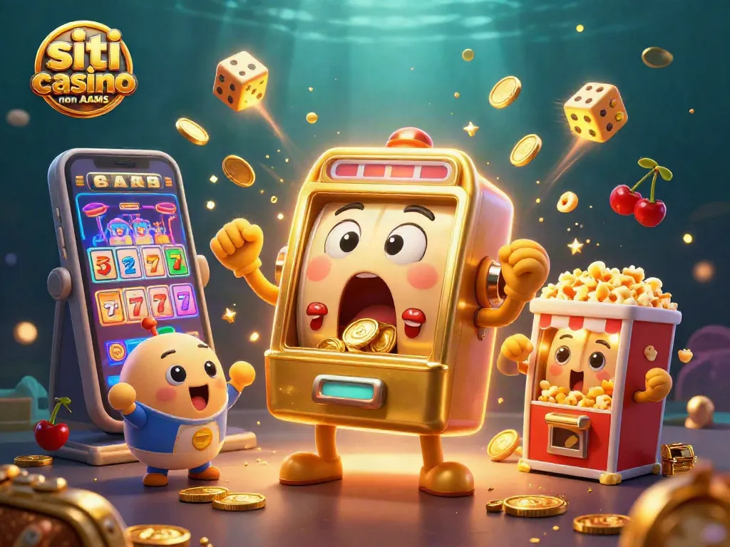 Siti casino non AAMS: macchina di slot vincente e giochi emozionanti con simboli e premi scintillanti.