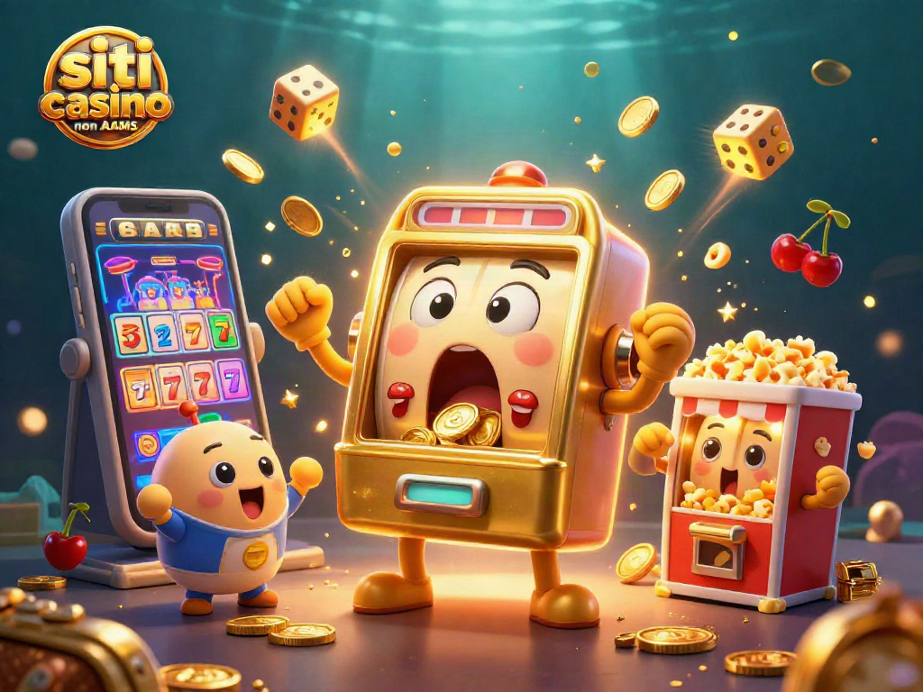 Siti casino non AAMS: macchina di slot vincente e giochi emozionanti con simboli e premi scintillanti.