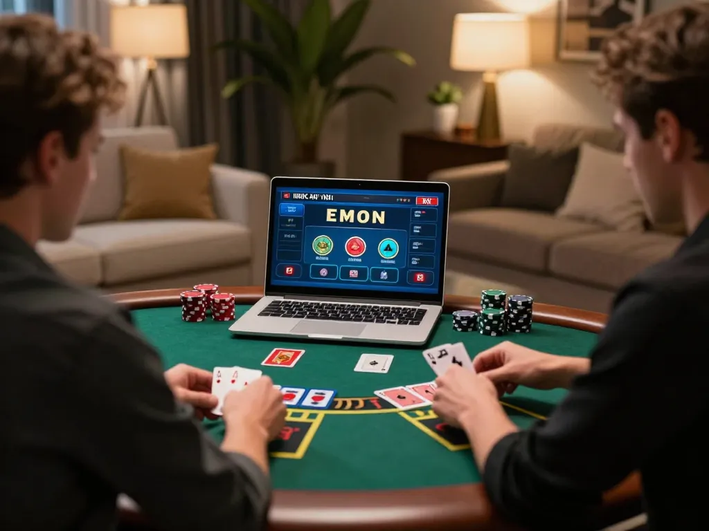 KJC Global enriches online gaming experience showcasing a player engaged in a live blackjack game.