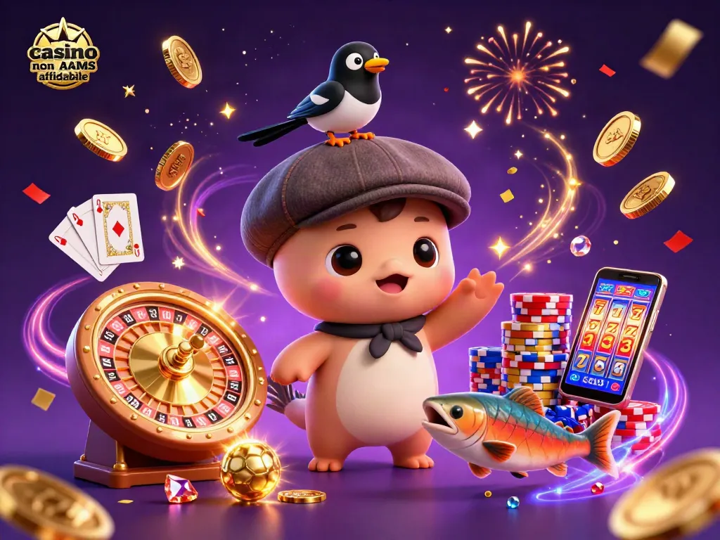 Gioca nei migliori casino non AAMS affidabili con velocità nei prelievi, protagonisti in un'illustrazione vibrante.
