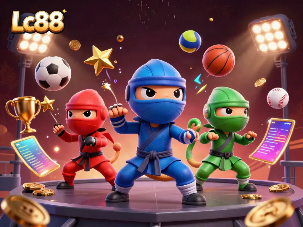Experience thrilling Lc88 action with ninja chameleons and dynamic sports betting elements.