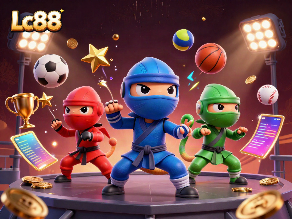 Experience thrilling Lc88 action with ninja chameleons and dynamic sports betting elements.