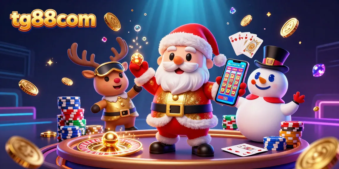 Engage in thrilling slots with tg88com's vibrant casino scene featuring playful characters and lively game elements.