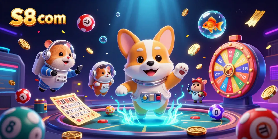 Engage in thrilling gameplay at S8 com with a vibrant 3D illustration of a space station casino atmosphere showcasing dynamic elements.