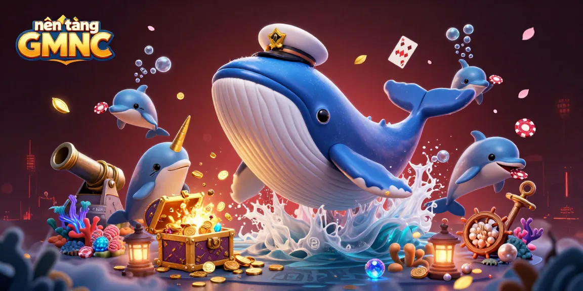 Engage with the platform GMNC, showcasing a whimsical underwater gambling scene filled with vibrant characters and elements.