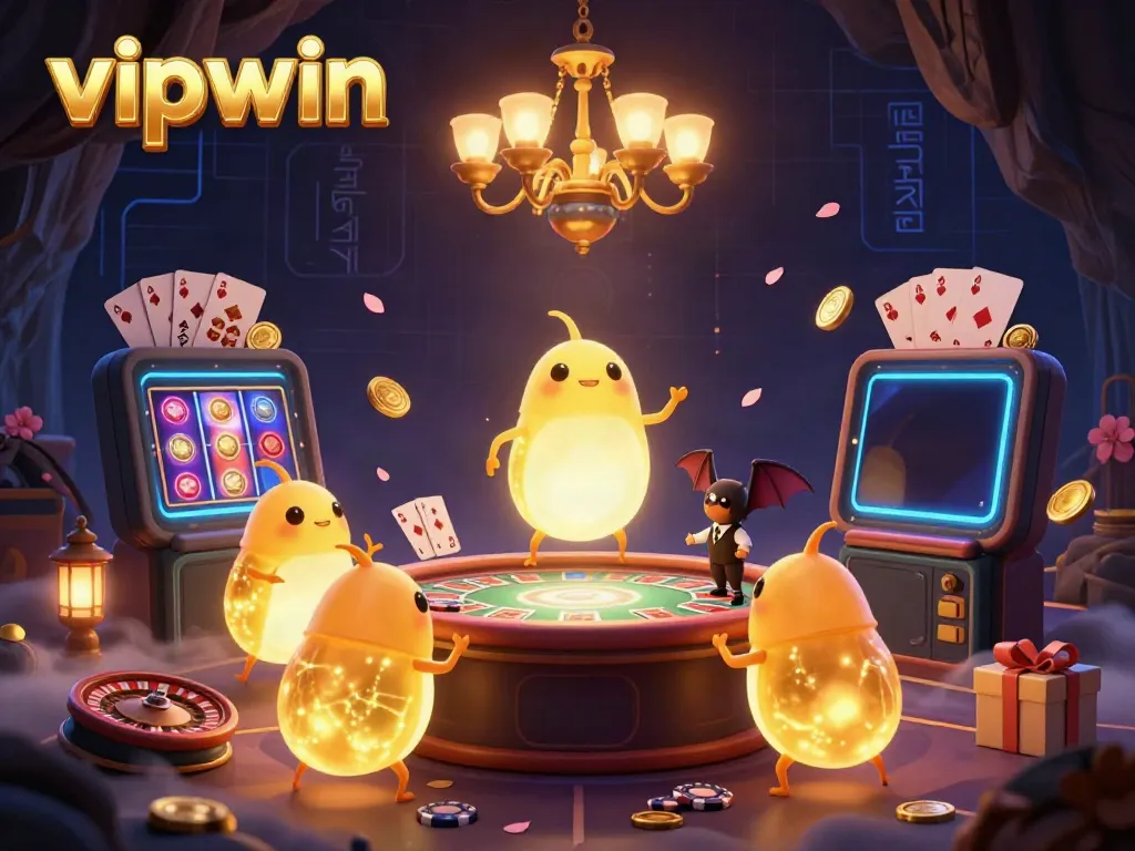 Experience victory with vipwin in an imaginative 3D casino scene illuminated by bioluminescent glowworms.