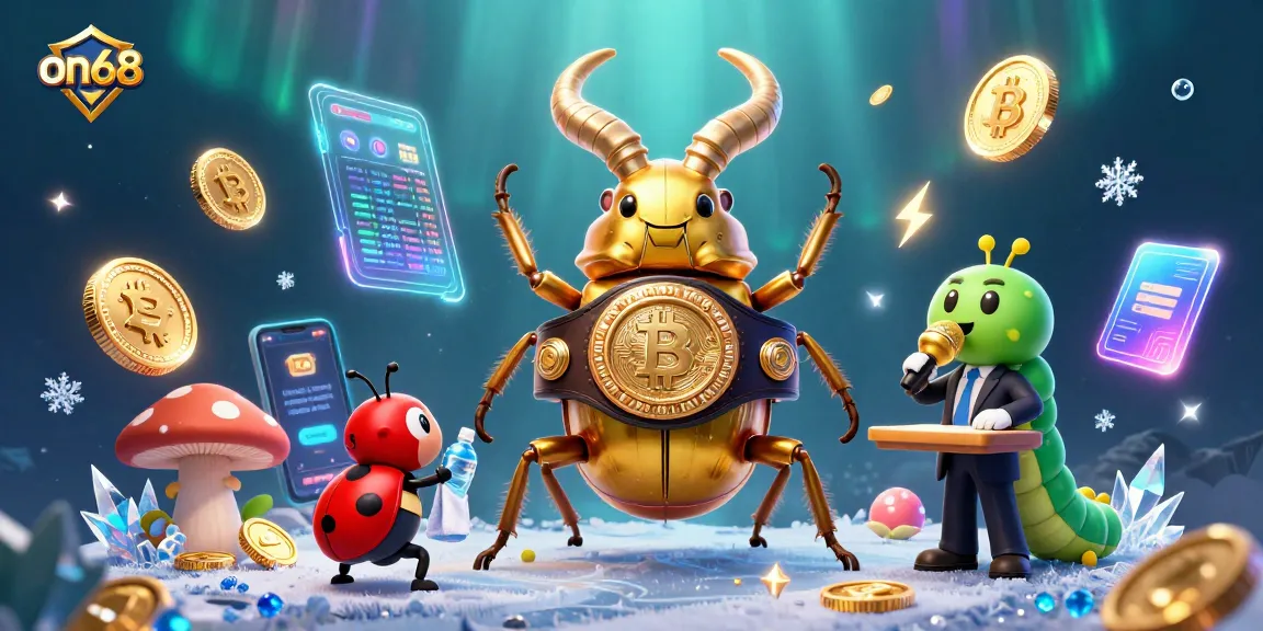 Experience thrilling gameplay at on68 with a vibrant 3D casino illustration featuring engaging gambling characters.
