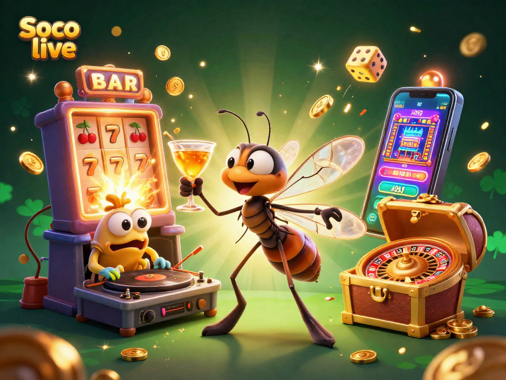 Experience Soco live with an engaging casino scene featuring vibrant characters and dynamic game elements.