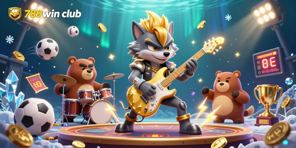 Experience the excitement of the 789win club through this dynamic casino illustration.