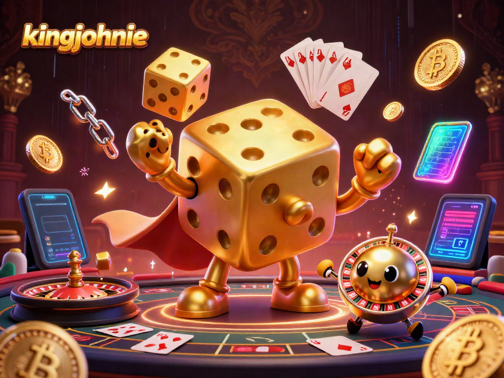 Experience the excitement at kingjohnnie's live casino with dynamic 3D characters and gaming elements.