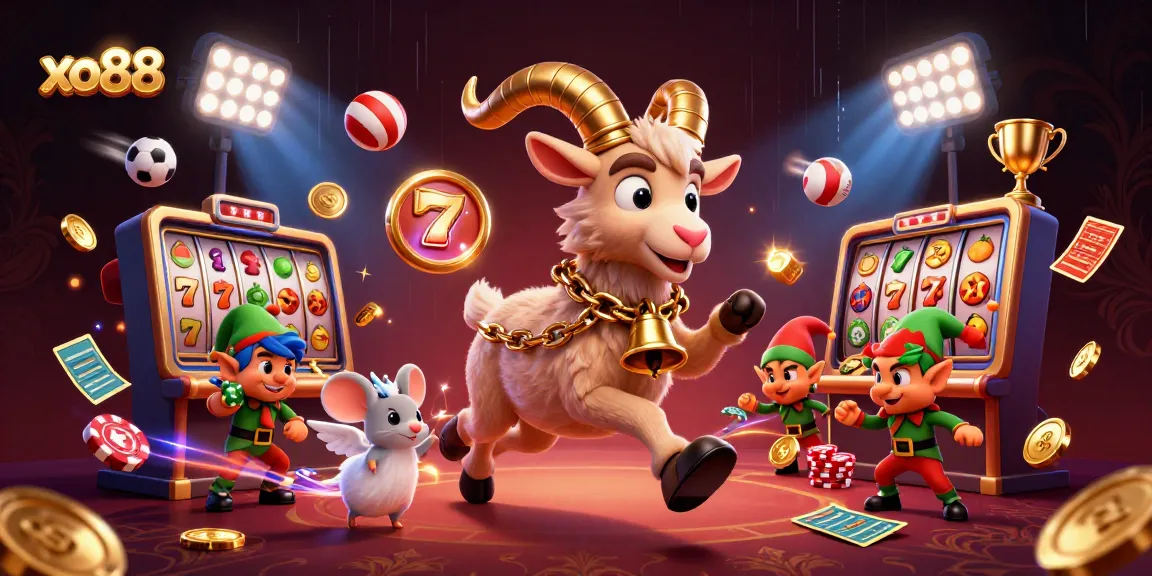 Watch the festive Krampus goat at the xo88 casino, where chaos meets winning thrills!