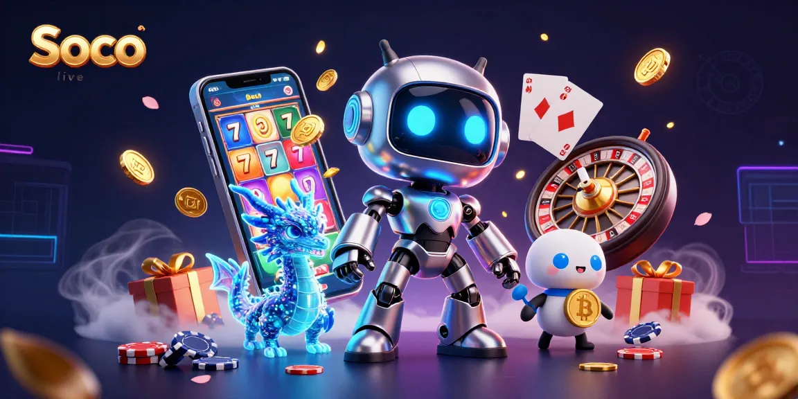Experience the thrill of Soco live with vibrant casino elements and a dynamic cyberpunk theme.