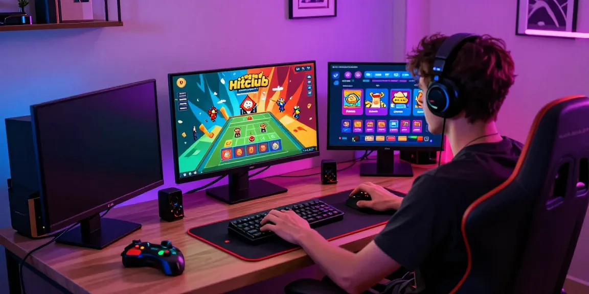 Engaging gaming experience at Hitclub with vivid graphics and accessories.