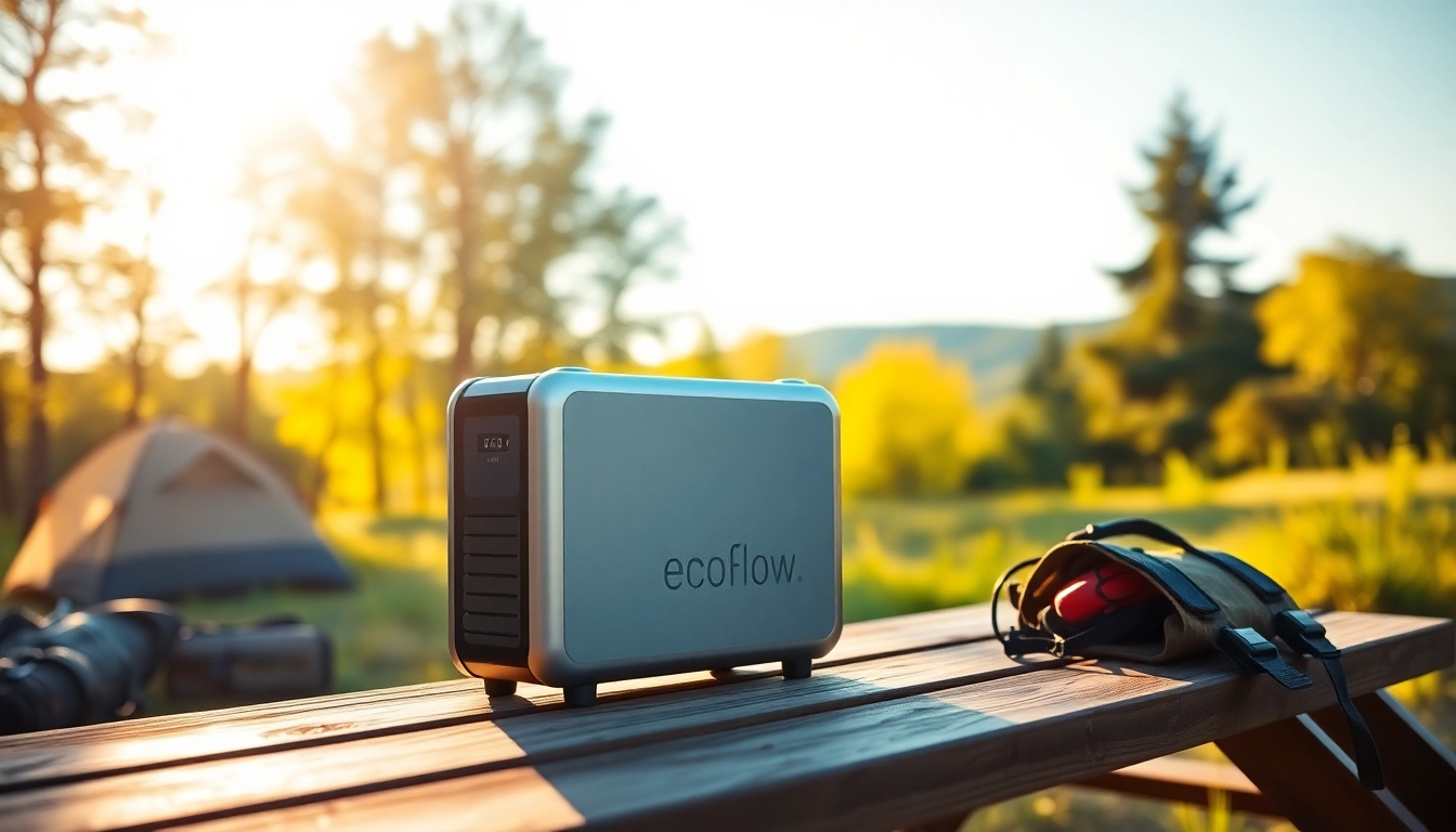 EcoFlow portable power station powering devices during an outdoor adventure.