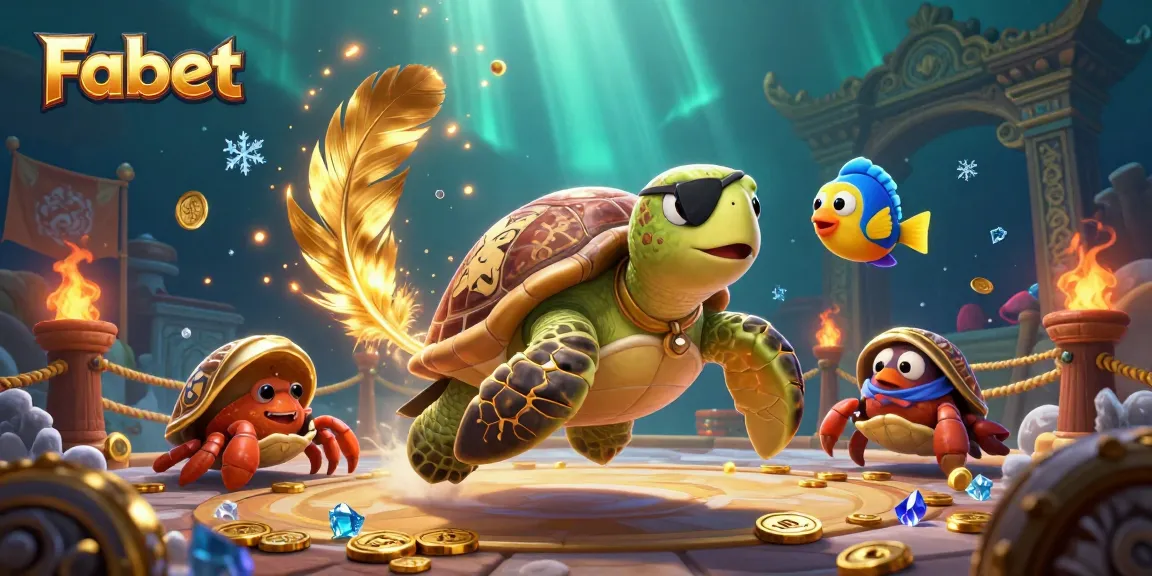 Experience thrilling adventures with Fabet in this vibrant underwater casino scene.