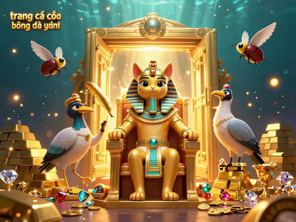 Cá cược bóng đá uy tín tại trang cá cược, với hình ảnh sống động của các nhân vật và kho báu lấp lánh.