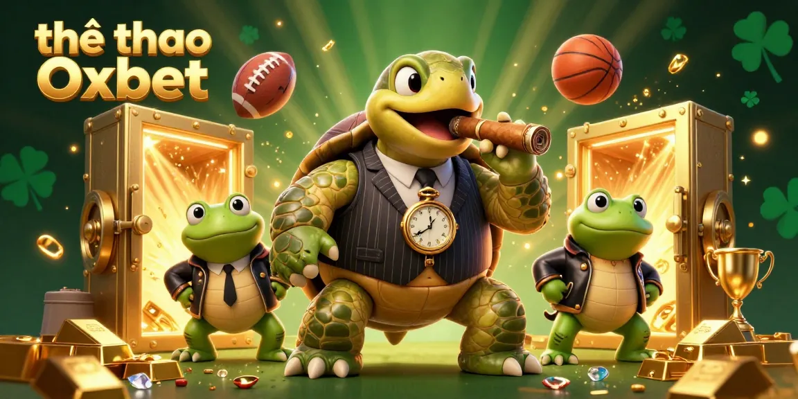 Experience the thrill of thể thao Oxbet with a vibrant 3D casino illustration showcasing sports betting excitement.