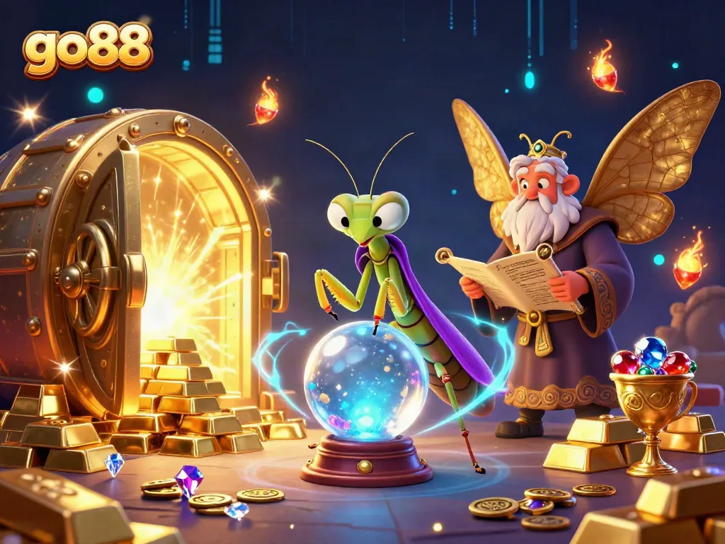 Experience thrilling games at go88 with vibrant characters and mystical casino treasures.