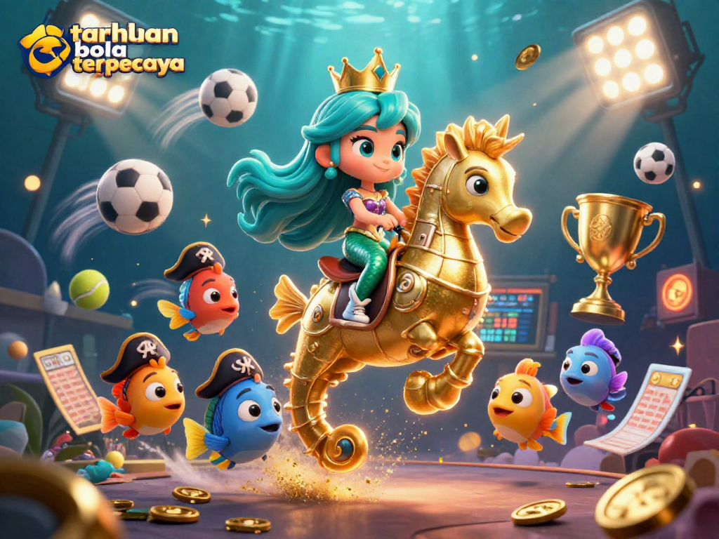 Experience taruhan bola terpercaya with dynamic sports betting elements and vibrant characters.