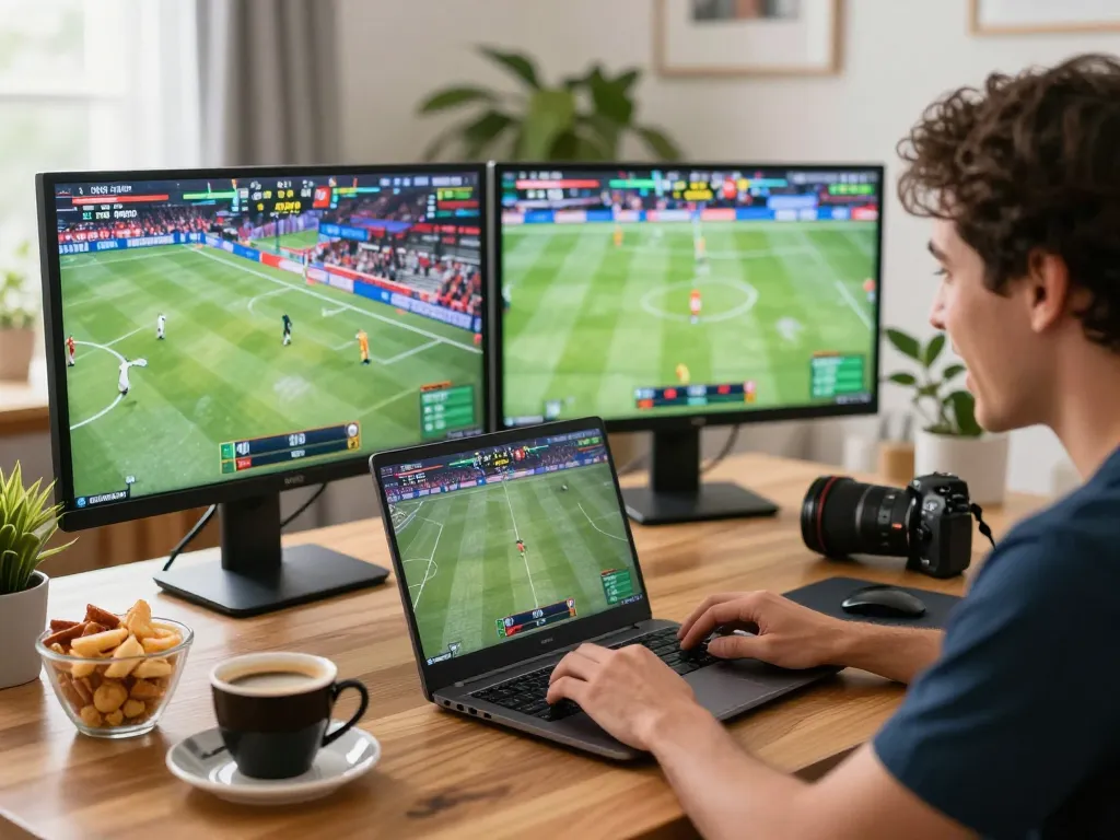 Engaging in thrilling gameplay on lc88app while placing sports bets from home.
