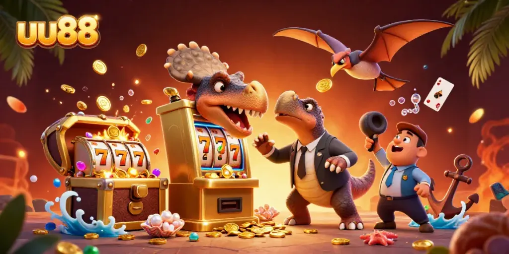 uu88 offers thrilling casino action as a pachycephalosaurus jackpots coins, creating excitement.