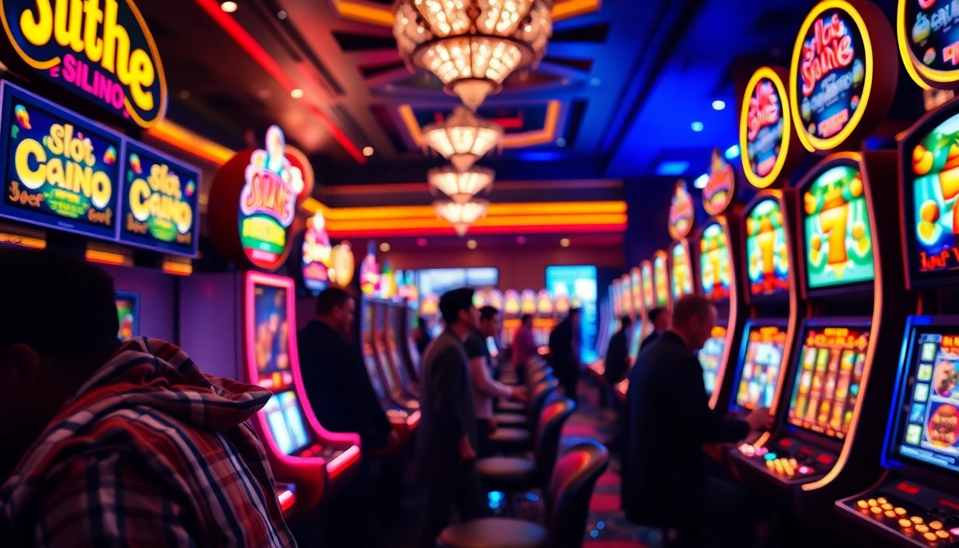 Putar Slot Dana di mesin slot dengan grafis cerah dan pemain bersenang-senang.