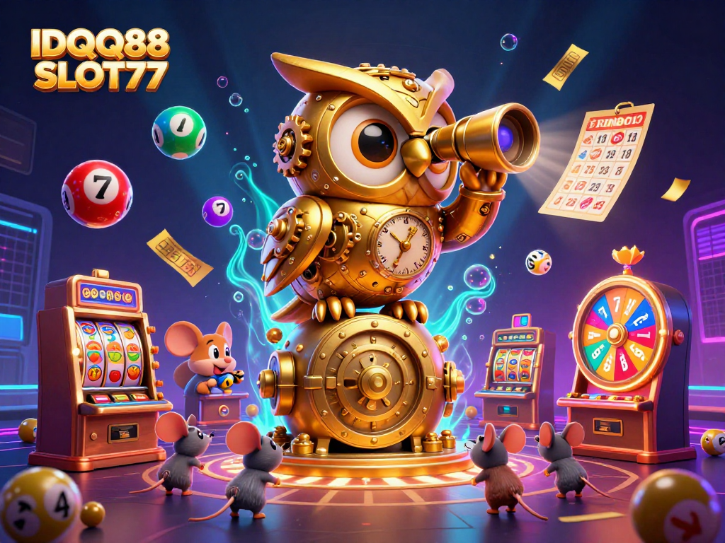 Experience the thrill of IDQQ88 SLOT77 with vibrant slot machines and dynamic lottery elements.