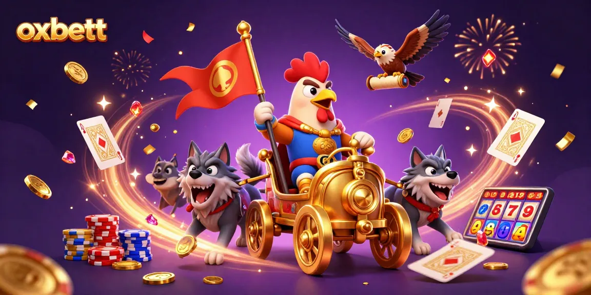 Experience the thrill of oxbett with our vibrant 3D casino scene featuring dynamic gaming elements.