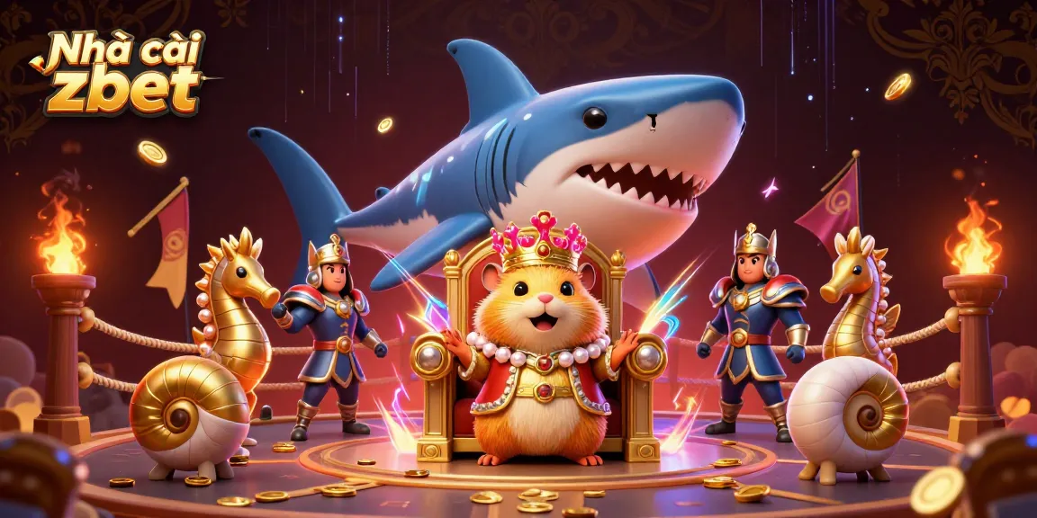 Experience thrilling wins at Nhà cái zbet with a vibrant 3D casino illustration featuring energetic characters.