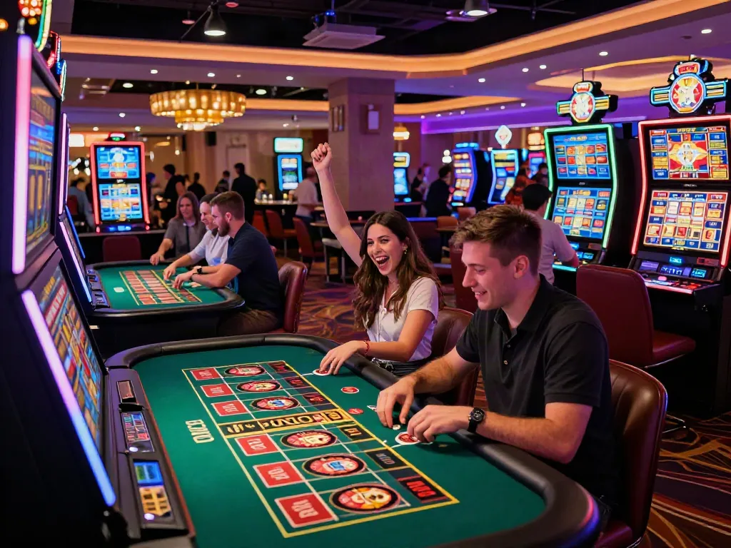 Exciting online gaming environment at https://five88bet.org/ with vibrant players and live dealer actions.