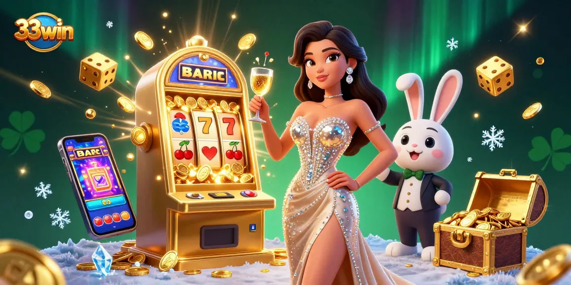 Experience jackpot excitement with 33win's luxurious casino scene overflowing with rewards.