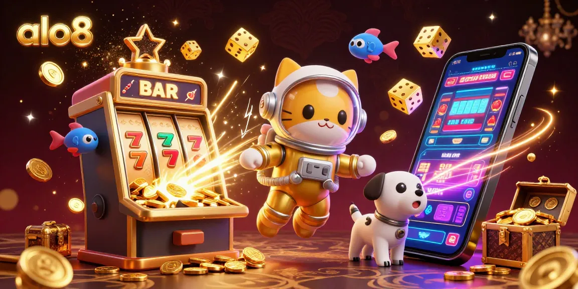 Spin and win at alo8 with a jackpot explosion and 3D animated casino adventures.