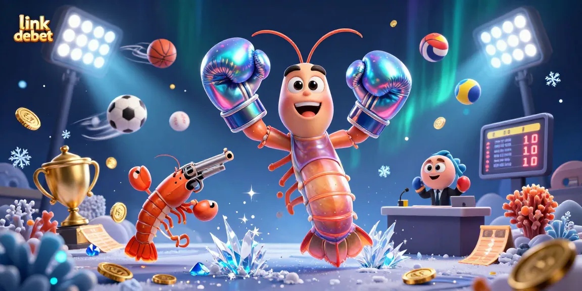 Engage in thrilling sports betting with link debet in this vibrant 3D illustration.