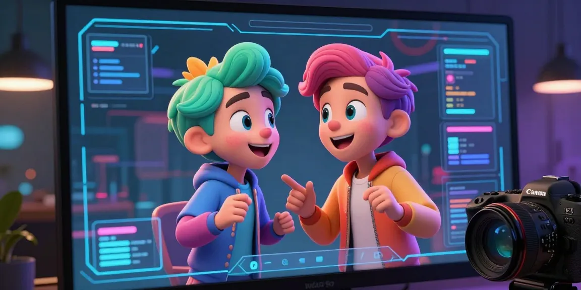 Engaging NSFW character AI chat scene with vibrant visuals and playful interaction.