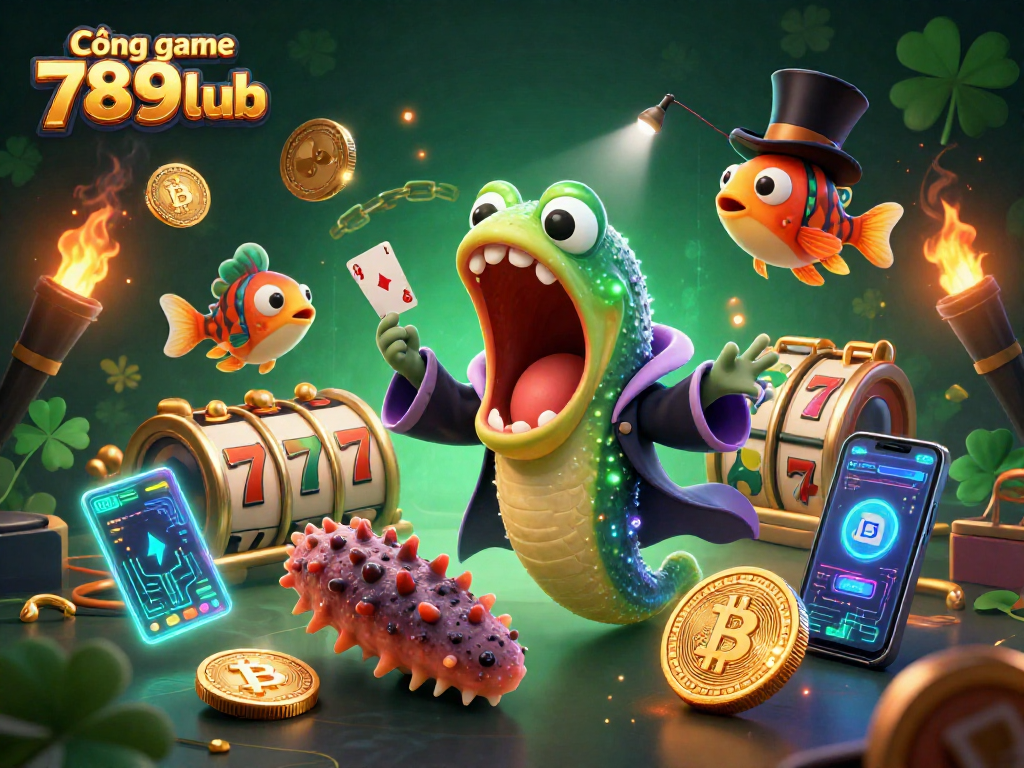Win big at Cổng game 789club with engaging 3D casino characters and vibrant game elements.
