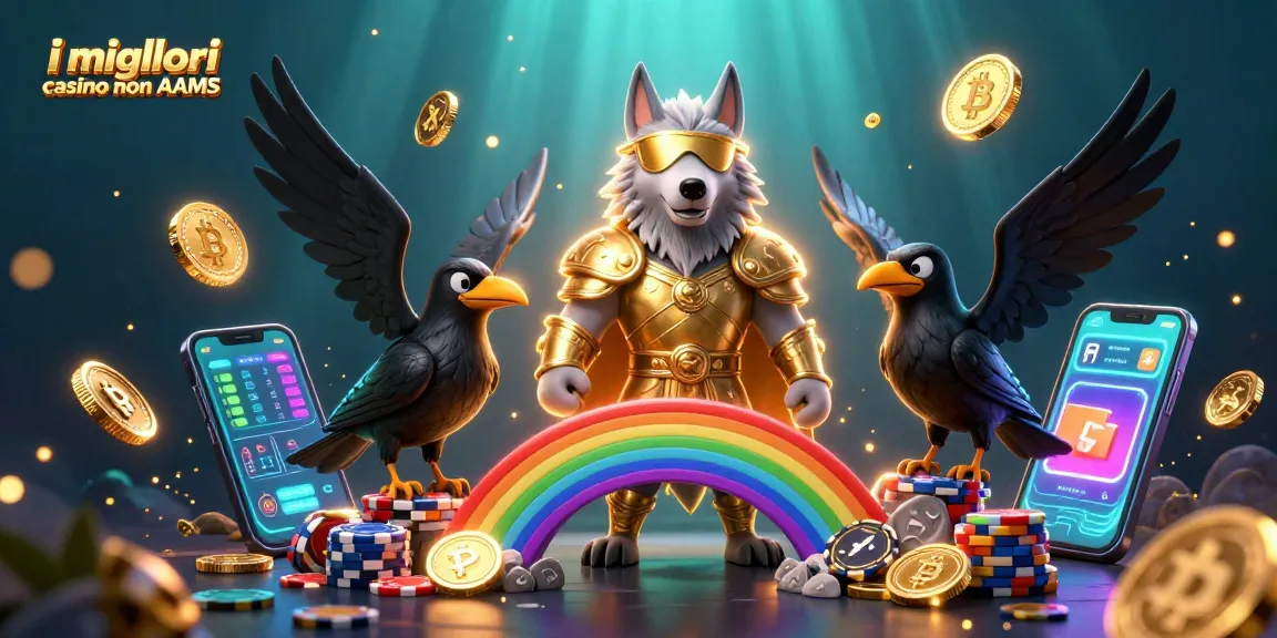 Gioca nei migliori casino non AAMS con il lupo Odin e i suoi corvi in un mondo di chip da casinò.