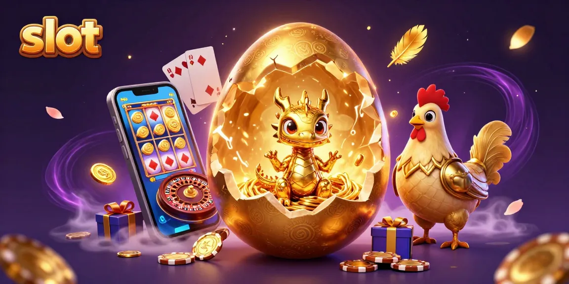 Engage with slot gaming action featuring golden dragon and chips in a vibrant casino scene.