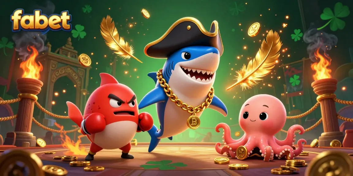 Experience thrilling betting action at fabet with our lively 3D pirate-themed casino illustration.