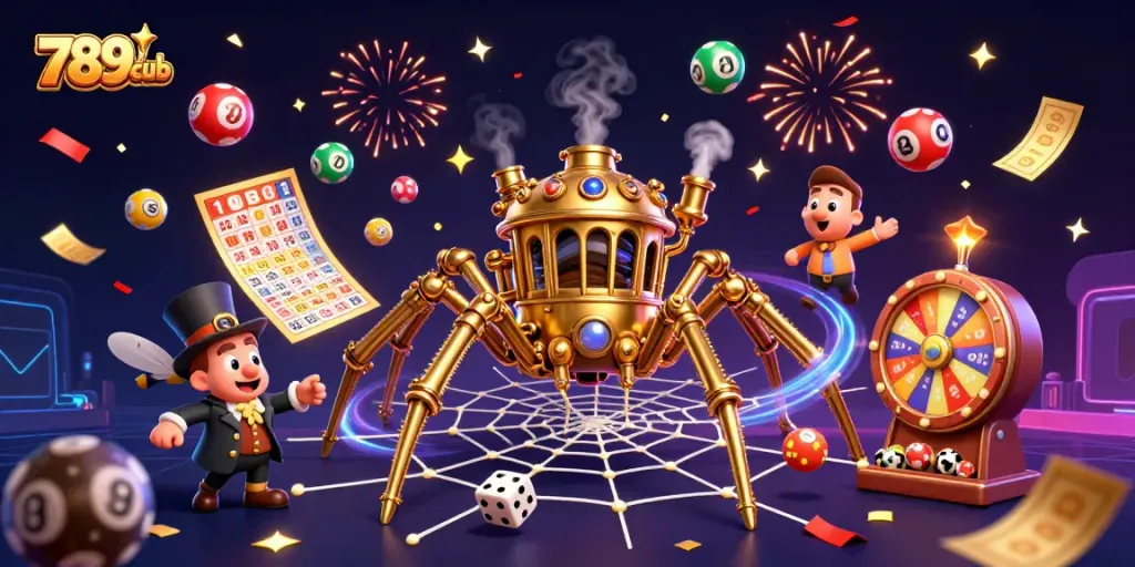 Experience thrilling luck at 789club with colorful lottery balls and a steampunk twist!