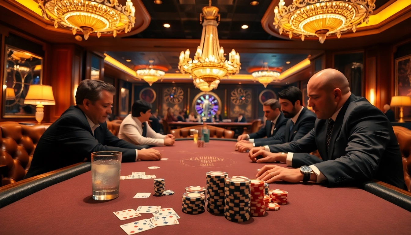 Masuk KE KEY4D LOGIN di meja poker glamor dengan pemain yang penuh konsentrasi.