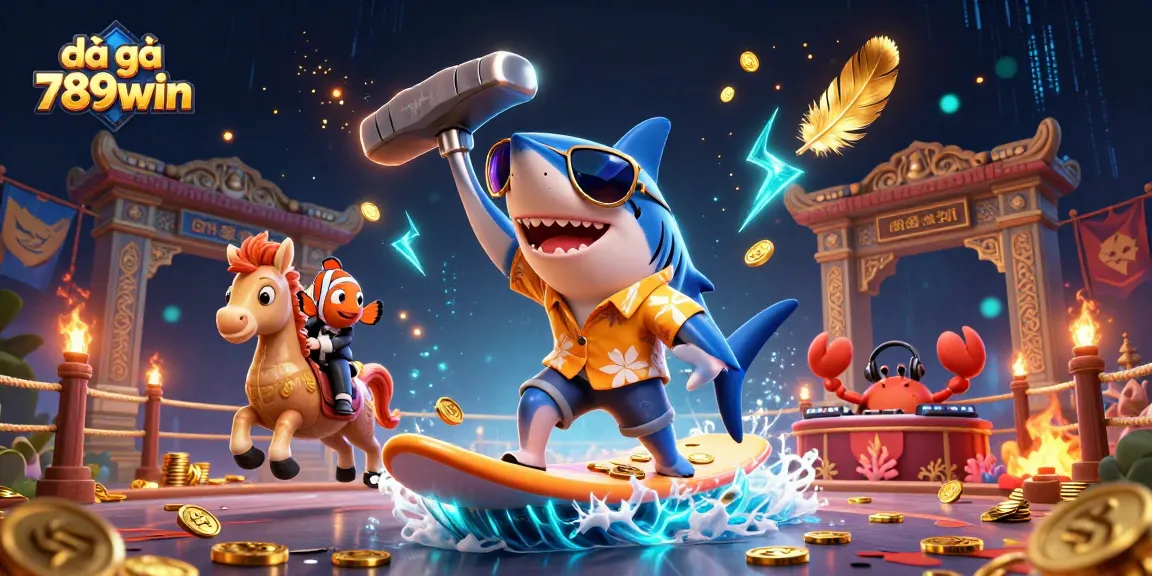 Engage in exciting action with đá gà 789win in this vibrant 3D illustration, showcasing dynamic characters and elements.