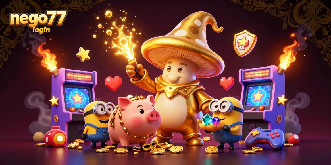 Experience the thrill of online gaming with nego77 login and treasure-filled magic in a vibrant casino scene.